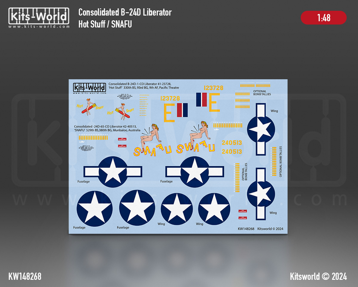 Kitsworld Kitsworld 1/48 scale B-24D Liberator KW148268 - Consolidated B-24D Liberator 